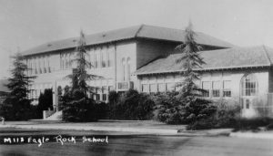 The new brick buildings of Eagle Rock Elementary School faced Fair Park Avenue. They were built about 1927 as a result of a citywide bond issue. Funding was needed to cope with the needs of a rapidly growing population. -ERVHS