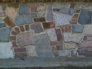 These details of the retaining walls on the east side of the park illustrate the wonderful masonry of the original landscaping construction-Photo Eric Warren, 1/6/2015.