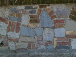 These details of the retaining walls on the east side of the park illustrate the wonderful masonry of the original landscaping construction-Photo Eric Warren, 1/6/2015.