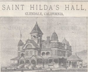The earliest secondary school in the area was St. Hilda's, an Episcopalian school for girls located in the Glendale Hotel. The first classes of Glendale Union High School were also held there in 1901.  The first principal was Mr. Llewellyn Evans and the school had two teachers and 29 students. (Church of the Angels Collection)