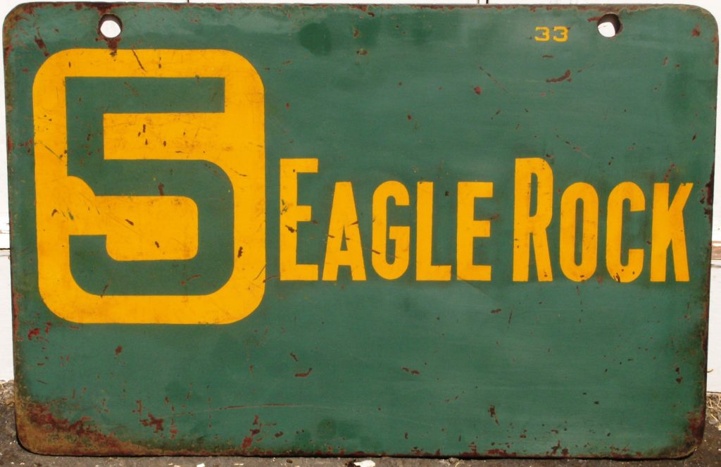 5 Line Sign, probably from near the end of the life of the line. (ERVHS)