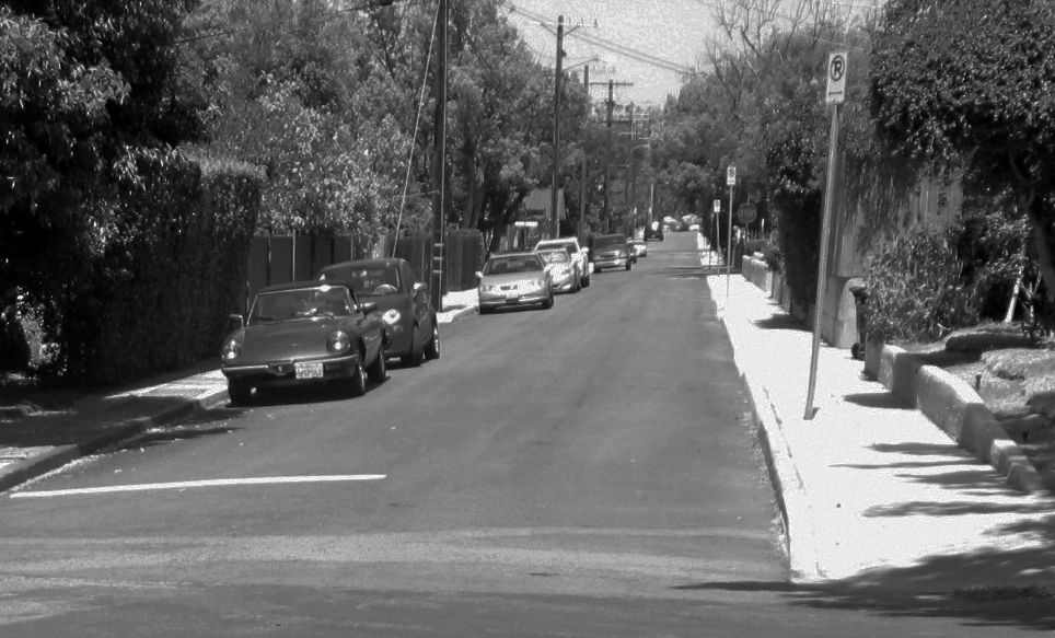 Looking west on Las Flores Drive from Ellenwood Drive. Imagine the footprint of the freeway imposed upon this, one of our smallest streets. (Photo by Severin Martinez)